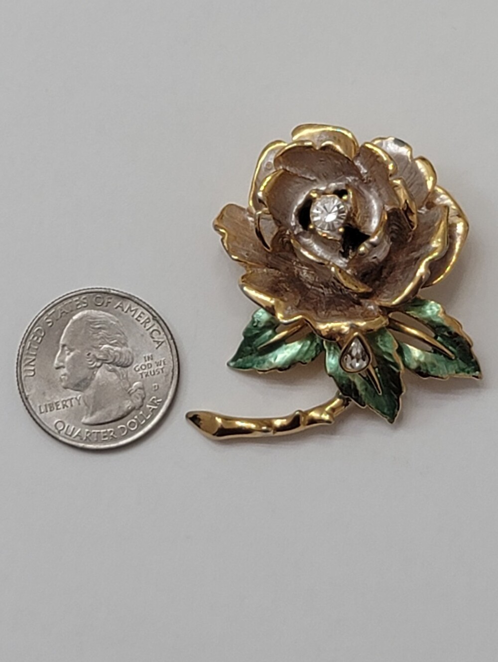 R.J. Graziano "England's Rose Brooch /Vintage 1997 /Tribute To Princess Diana - Picture 3 of 8